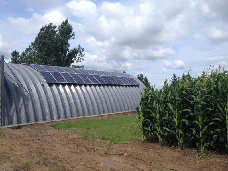 Steel Drive Shed with Solar Panels